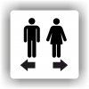Cedule muži do leva ženy do prava – plast (piktogram)