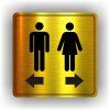 Cedule muži do leva ženy do prava – plast (piktogram)