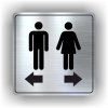 Cedule muži do leva ženy do prava – plast (piktogram)