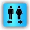 Cedule muži do leva ženy do prava – plast (piktogram)