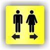 Cedule muži do leva ženy do prava – plast (piktogram)