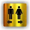 Cedule muži do leva ženy do prava – plast (piktogram)