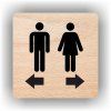 Cedule muži do leva ženy do prava – plast (piktogram)