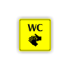 Cedule wc | Piktogram (čtverec)
