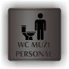 Cedule wc muži personál – plast (piktogram)