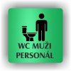 Cedule wc muži personál – plast (piktogram)