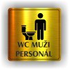 Piktogram - WC MUŽI PERSONÁL