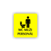 Cedule wc muži personál | Piktogram (čtverec)
