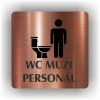Cedule wc muži personál – plast (piktogram)