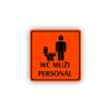 Cedule wc muži personál | Piktogram (čtverec)