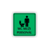 Cedule wc muži personál | Piktogram (čtverec)