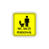 Cedule wc muži personál | Piktogram (čtverec)