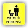 Cedule wc muži personál – plast (piktogram)