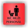 Cedule wc muži personál – plast (piktogram)