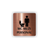 Cedule wc muži personál | Piktogram (čtverec)
