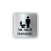 Cedule wc muži personál | Piktogram (čtverec)