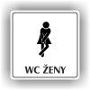 Cedule wc ženy – plast (piktogram)