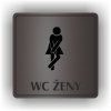 Cedule wc ženy – plast (piktogram)