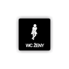 Cedule wc ženy | Piktogram (čtverec)