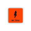 Cedule wc ženy piktogram postava varianta | Piktogram (čtverec)