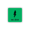 Cedule wc ženy | Piktogram (čtverec)