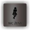 Cedule wc ženy – plast (piktogram)