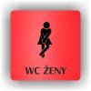 Cedule wc ženy – plast (piktogram)
