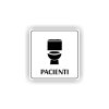 Cedule pacienti wc | Piktogram (čtverec)