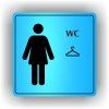 Cedule wc šatna ženy – plast (piktogram)