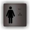 Cedule wc šatna ženy – plast (piktogram)