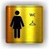 Cedule wc šatna ženy – plast (piktogram)