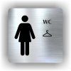 Cedule wc šatna ženy – plast (piktogram)