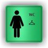 Cedule wc šatna ženy – plast (piktogram)
