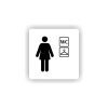 Cedule wc šatna ženy | Piktogram (čtverec)