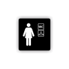 Cedule wc šatna ženy | Piktogram (čtverec)