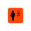 Cedule wc šatna ženy | Piktogram (čtverec)