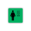 Cedule wc šatna ženy | Piktogram (čtverec)