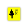Cedule wc šatna ženy | Piktogram (čtverec)