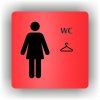 Cedule wc šatna ženy – plast (piktogram)