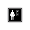 Cedule wc šatna ženy | Piktogram (čtverec)