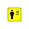 Cedule wc šatna ženy | Piktogram (čtverec)