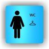 Cedule wc šatna ženy – plast (piktogram)