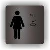 Cedule wc šatna ženy – plast (piktogram)
