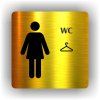 Cedule wc šatna ženy – plast (piktogram)