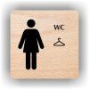 Cedule wc šatna ženy – plast (piktogram)