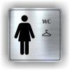 Cedule wc šatna ženy – plast (piktogram)