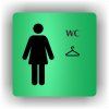 Cedule wc šatna ženy – plast (piktogram)