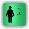 Piktogram - WC ŠATNA ŽENY