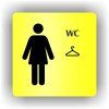 Cedule wc šatna ženy – plast (piktogram)
