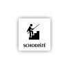 Cedule schodiště | Piktogram (čtverec)